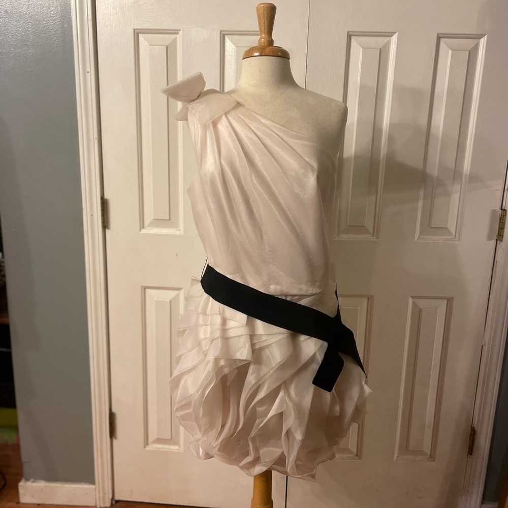 Vera Wang  formal dress with black belt